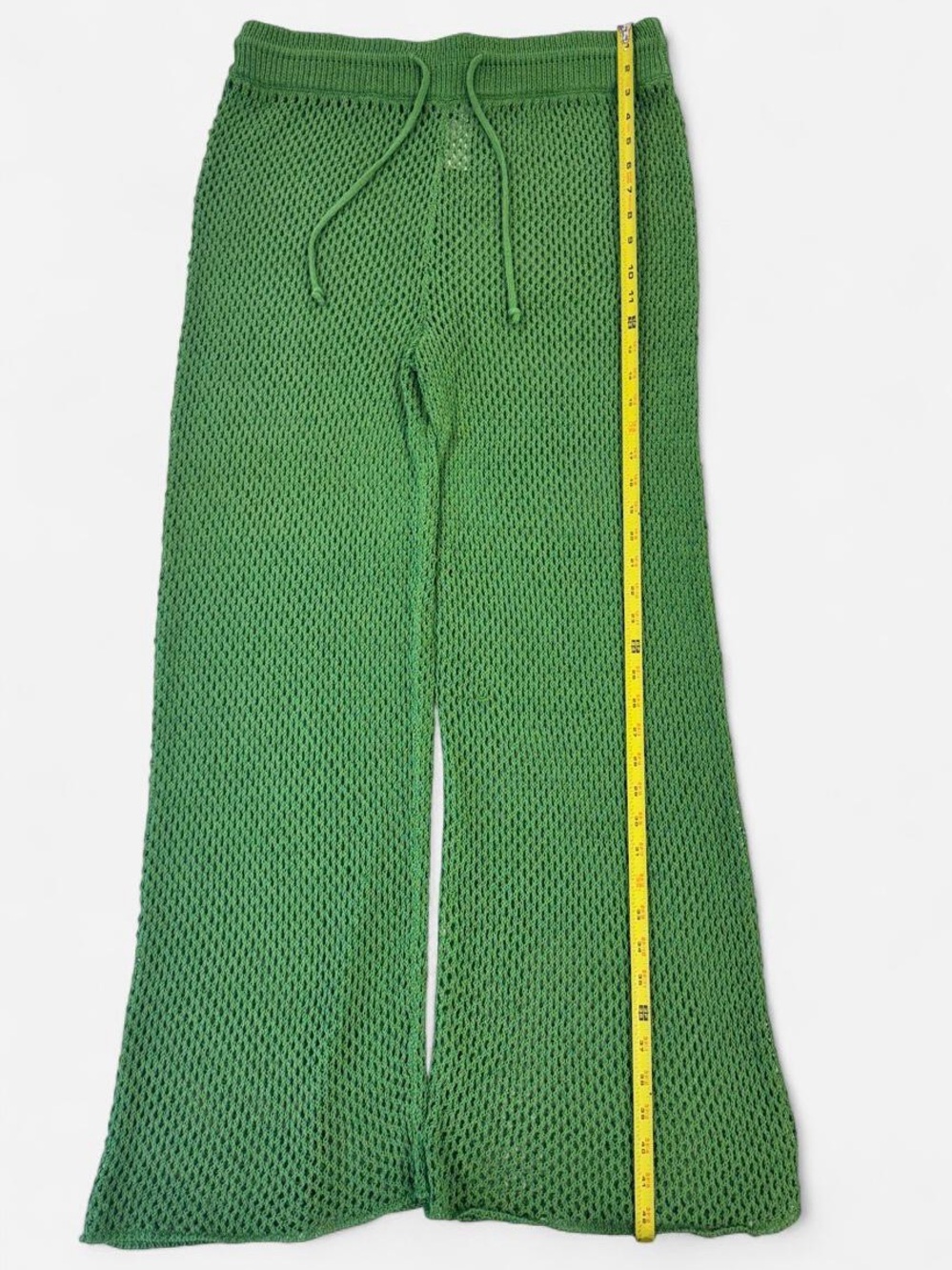 Green Knit Drawstring Pants
